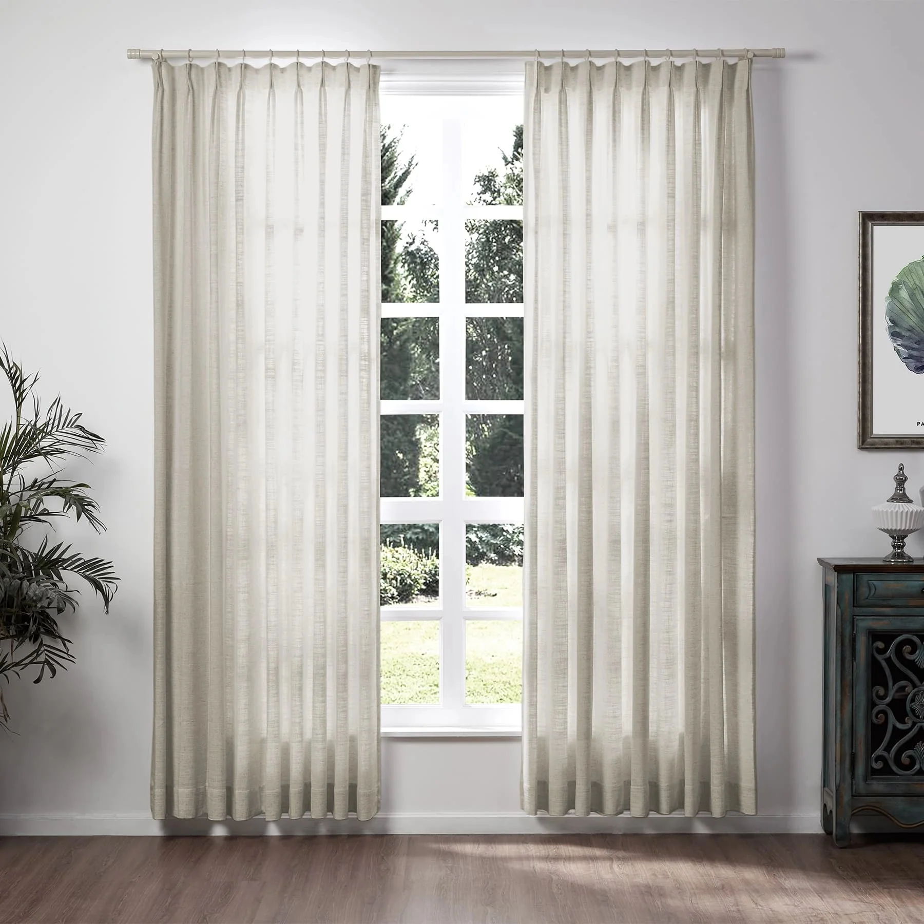 Lily Linen Curtains & Drapes Soft Top - Image 56