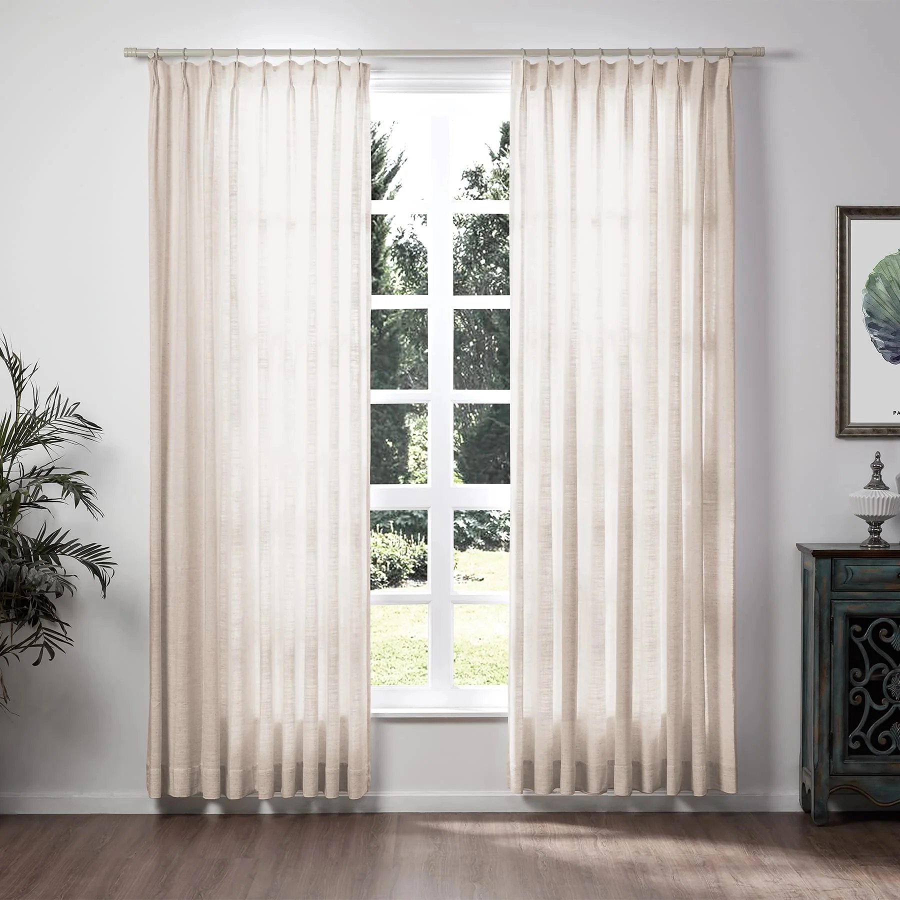 Lily Linen Curtains & Drapes Soft Top - Image 58