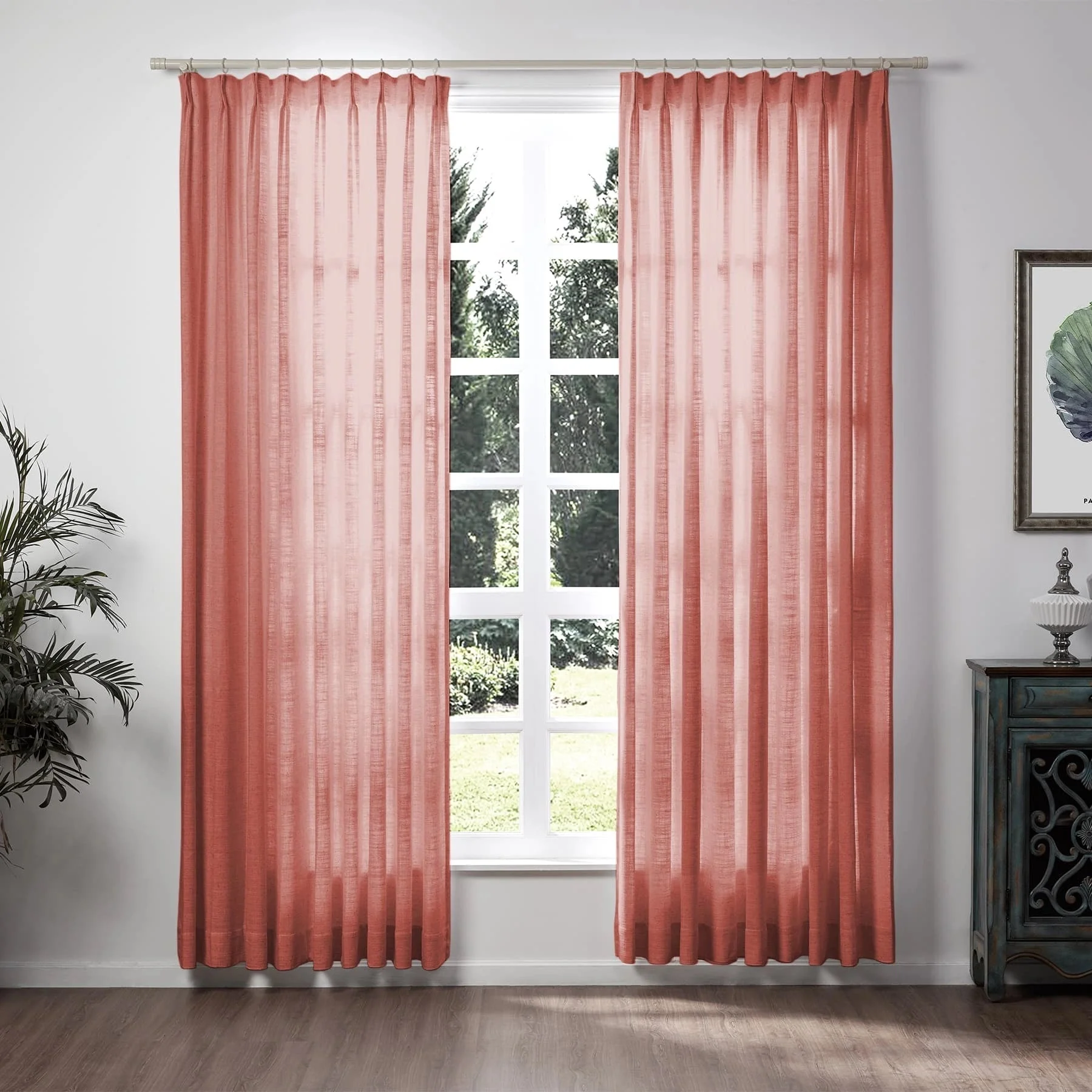 Lily Linen Curtains & Drapes Soft Top - Image 77