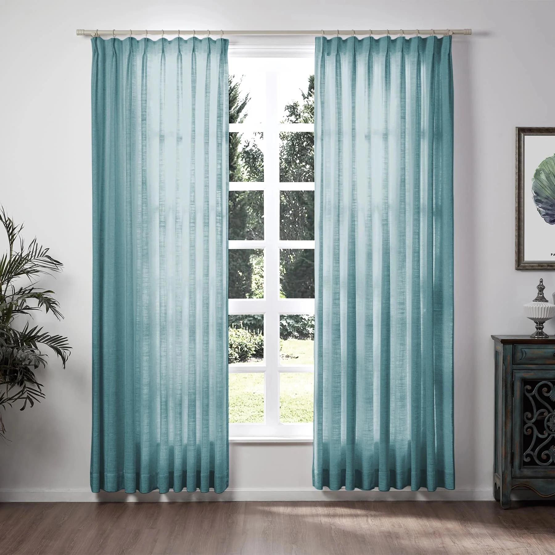 Lily Linen Curtains & Drapes Soft Top - Image 86