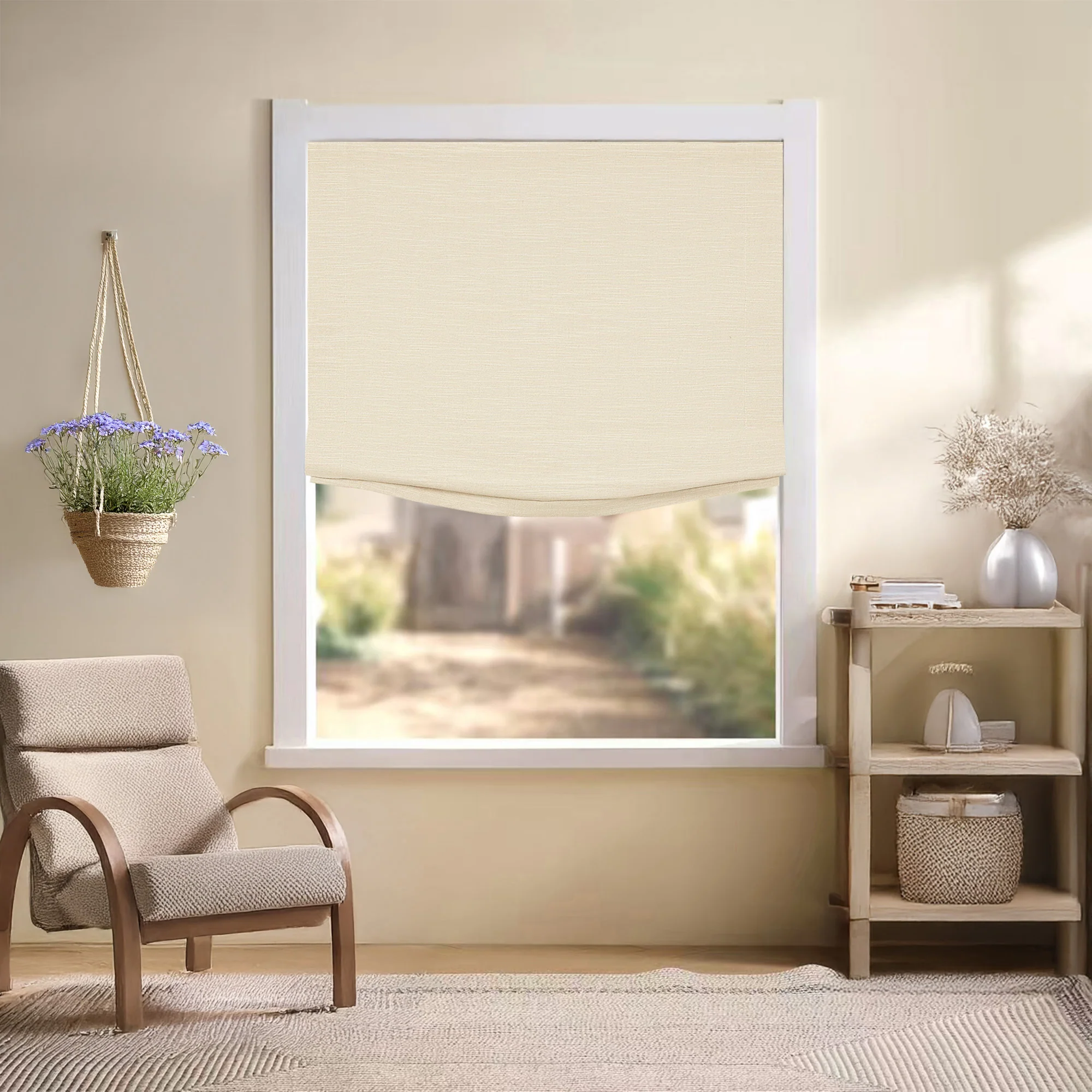 Jenna Linen Roman Shades & Blinds | Relaxed - Image 14