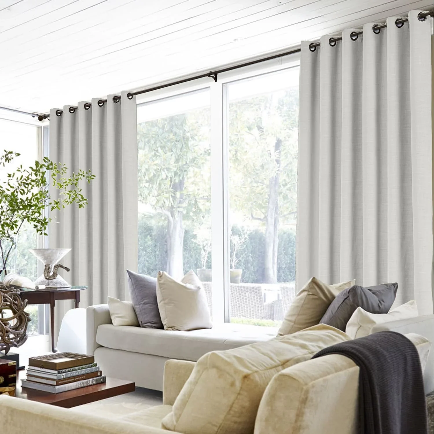 Lily Linen Curtains & Drapes Grommet - Image 37