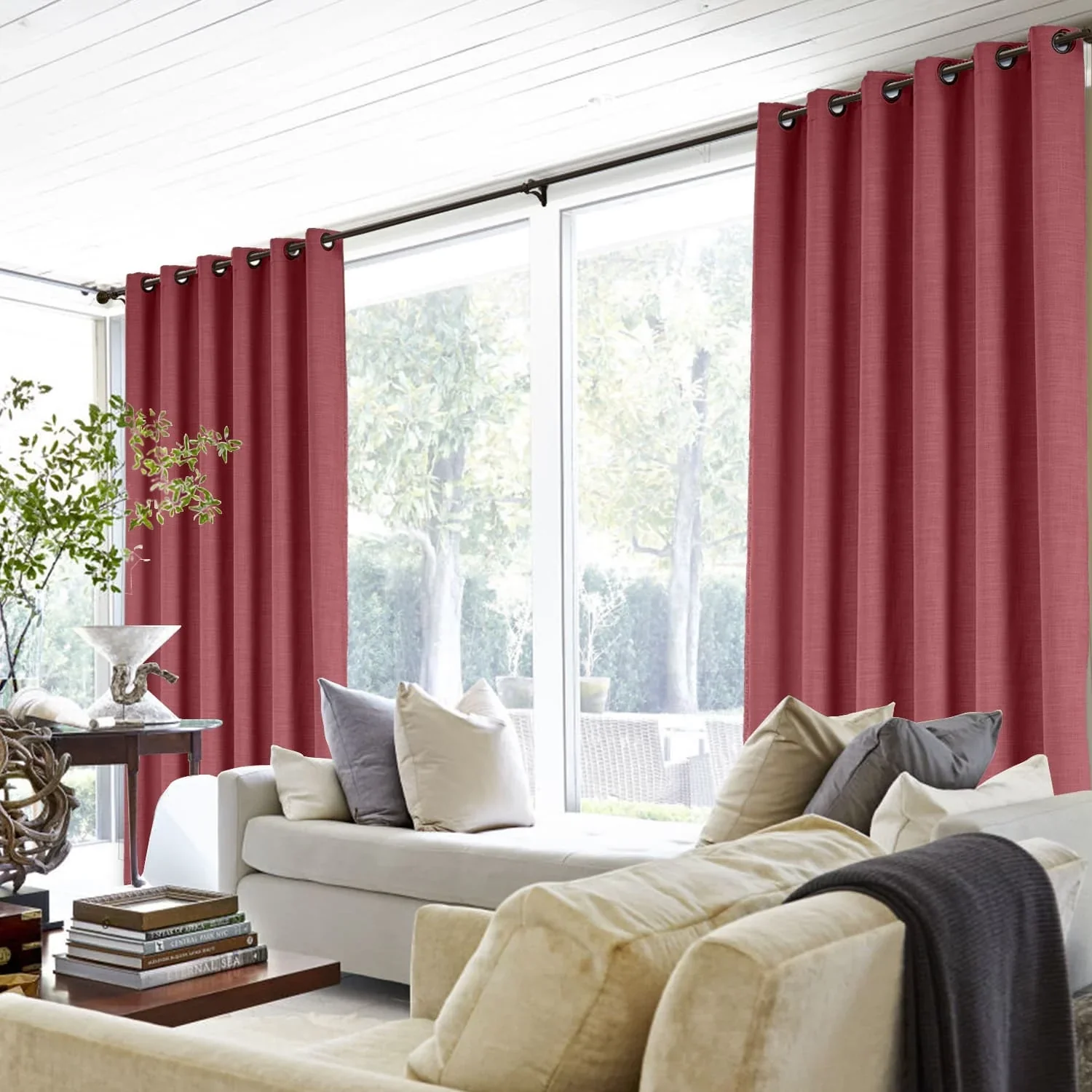 Lily Linen Curtains & Drapes Grommet - Image 42