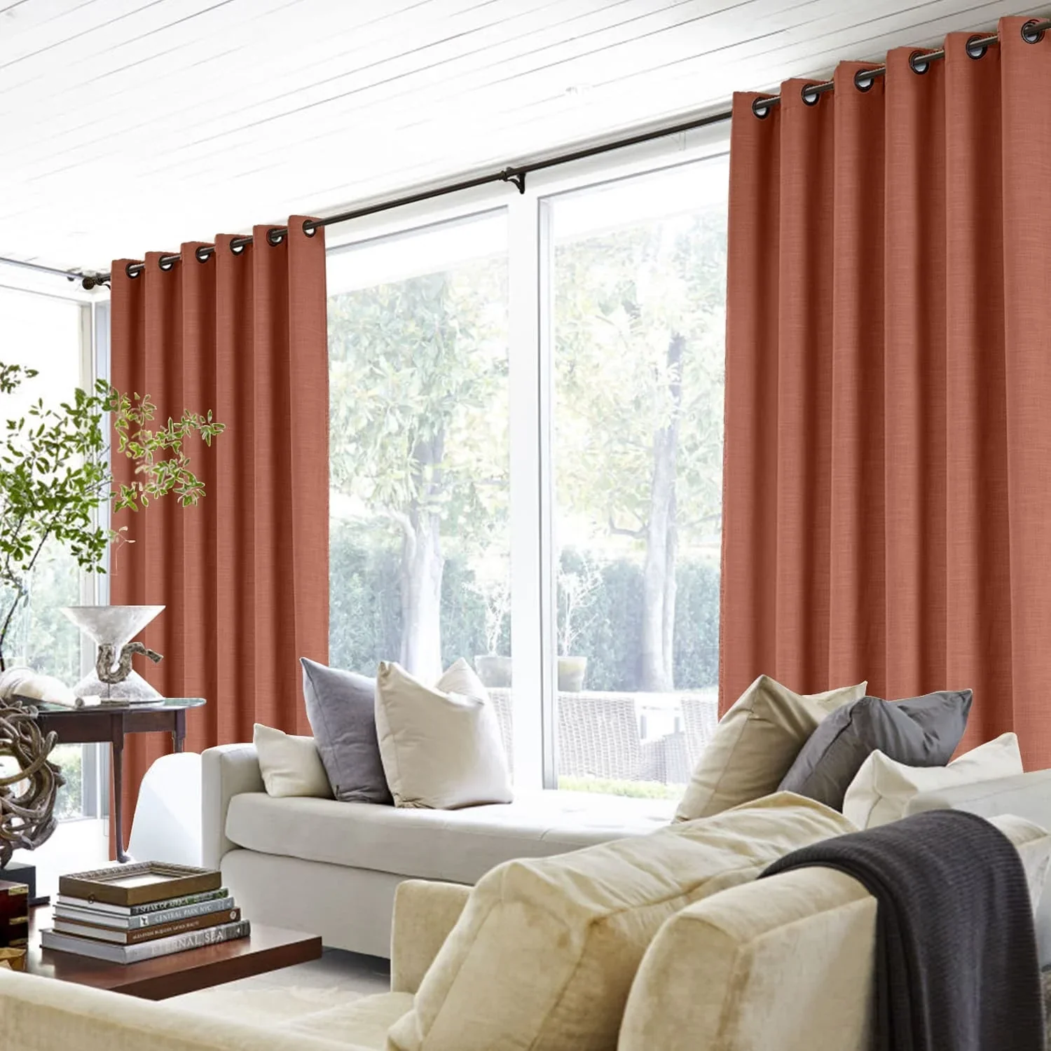 Lily Linen Curtains & Drapes Grommet - Image 44