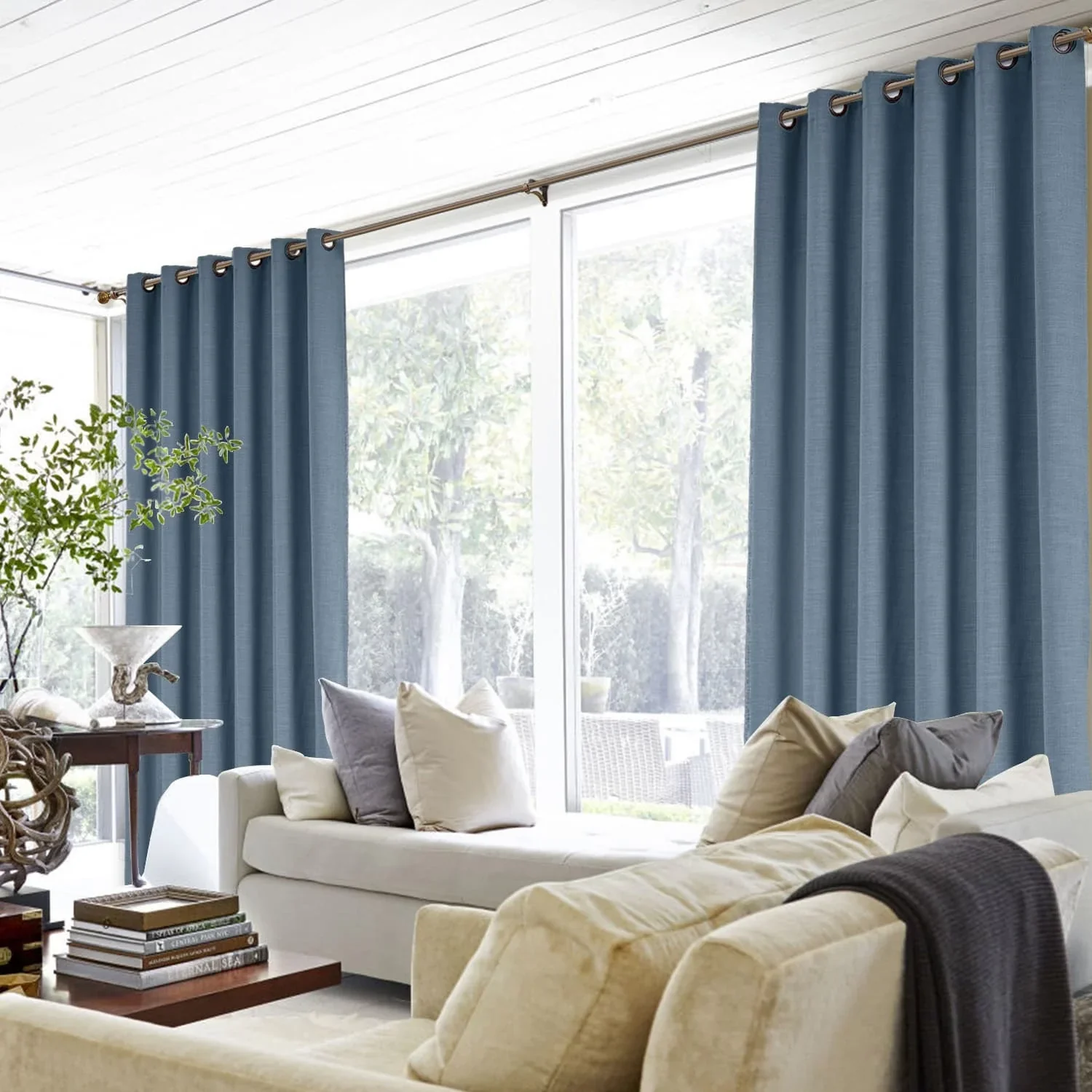 Lily Linen Curtains & Drapes Grommet - Image 54